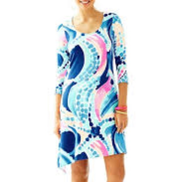 Lilly Pulitzer Dresses & Skirts - EUC Lilly Pulitzer long sleeve asymmetrical dress